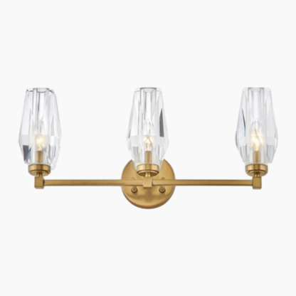 3 Light Vanity Heritage Brass Wall Sconce