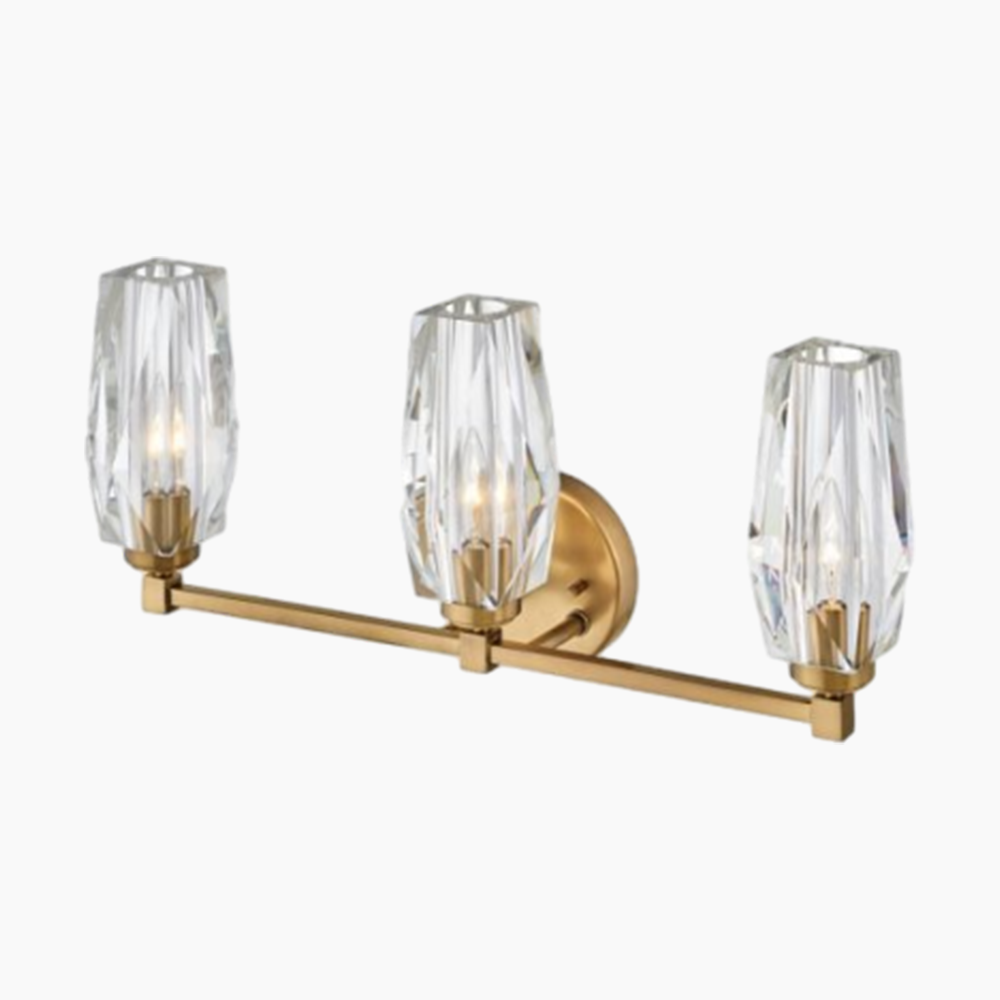 3 Light Vanity Heritage Brass Wall Sconce