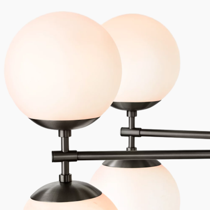 Opal Glass Globes Linear Chandelier