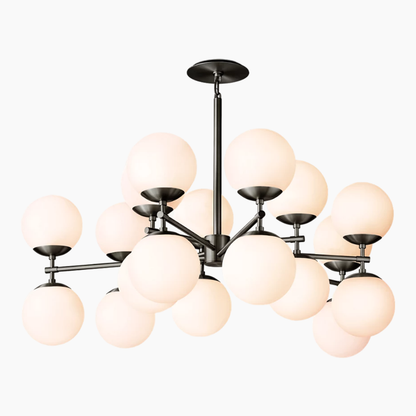 Opal Glass Globes Linear Chandelier