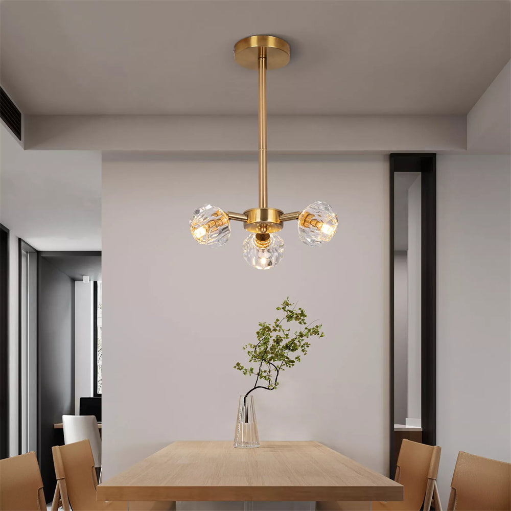 Crystal LED Ceiling Light 3/6 Lights