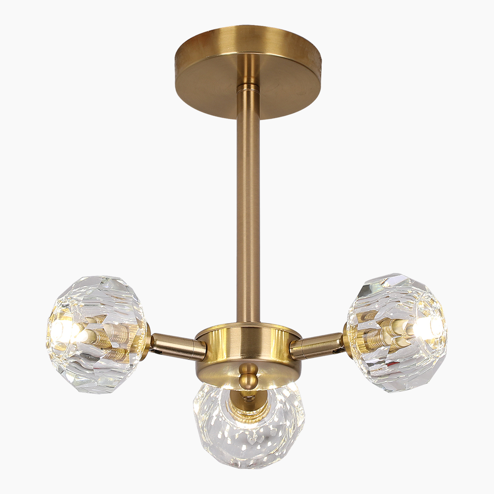 Crystal LED Ceiling Light 3/6 Lights