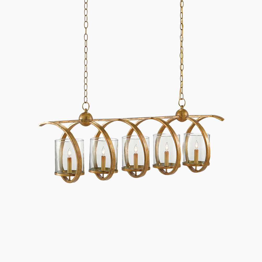 Medium Gold Chandelier 5/7 Lights