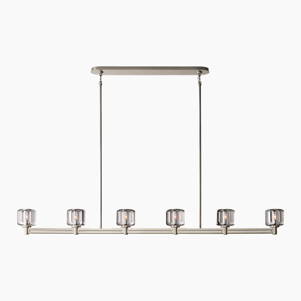 Crystal Single Linear Chandelier 54"/72"