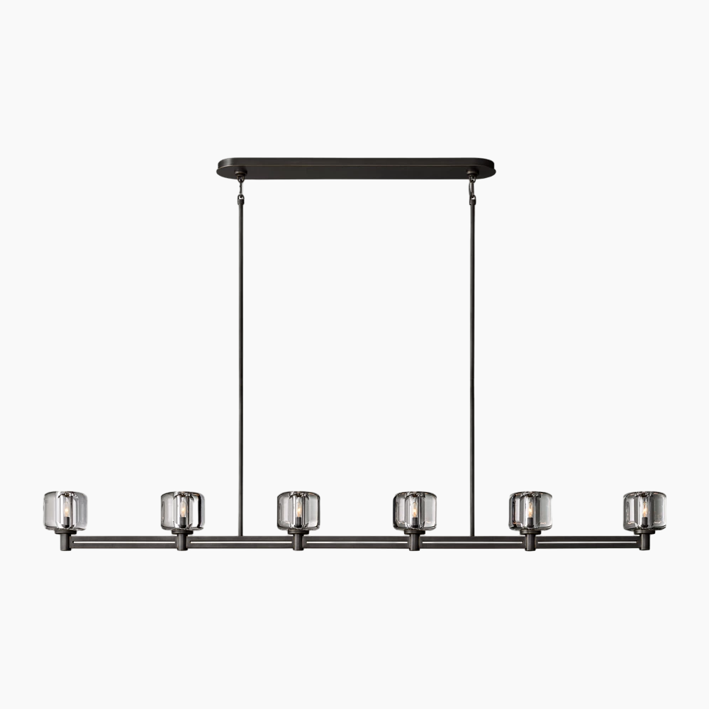 Crystal Single Linear Chandelier 54"/72"