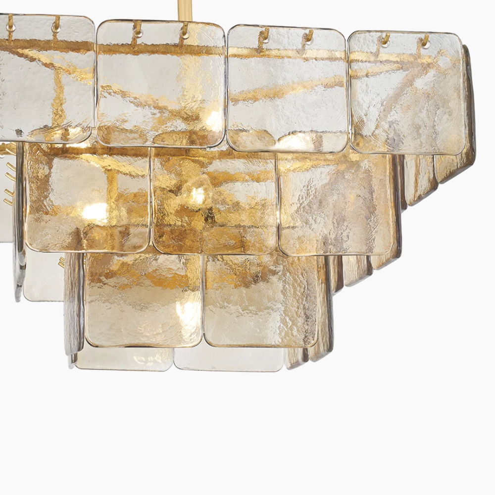 9 Light Modern Glass chandelier