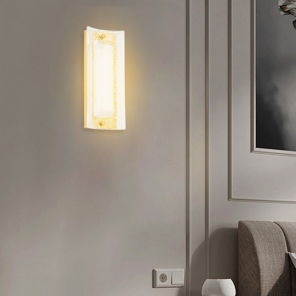 LED Arc Glass Wall Sconce