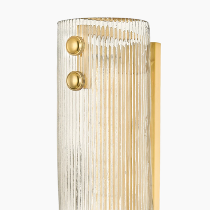 Ribbed Glass Wall Sconce 14''/23''