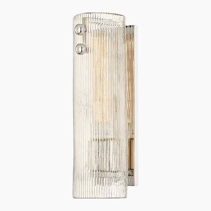 Ribbed Glass Wall Sconce 14''/23''