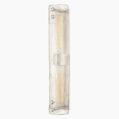 Ribbed Glass Wall Sconce 14''/23''