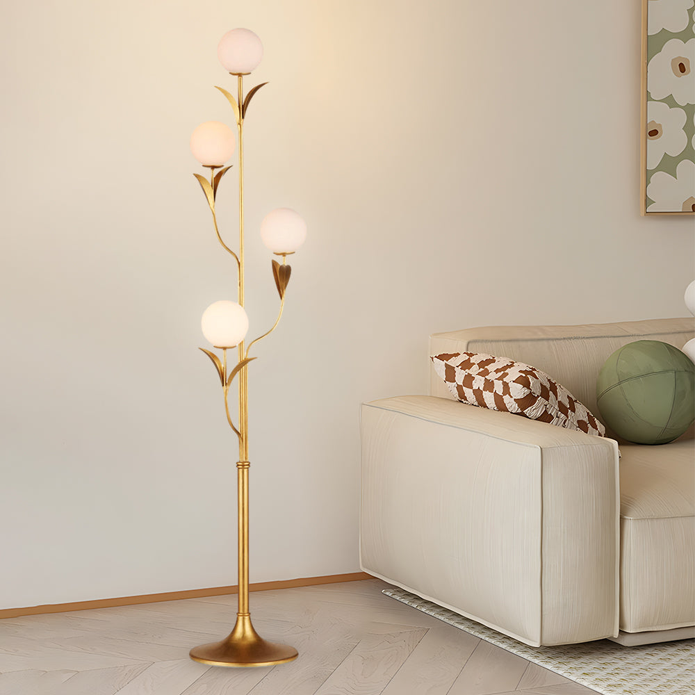 Gold 4-Light Floor Lamp