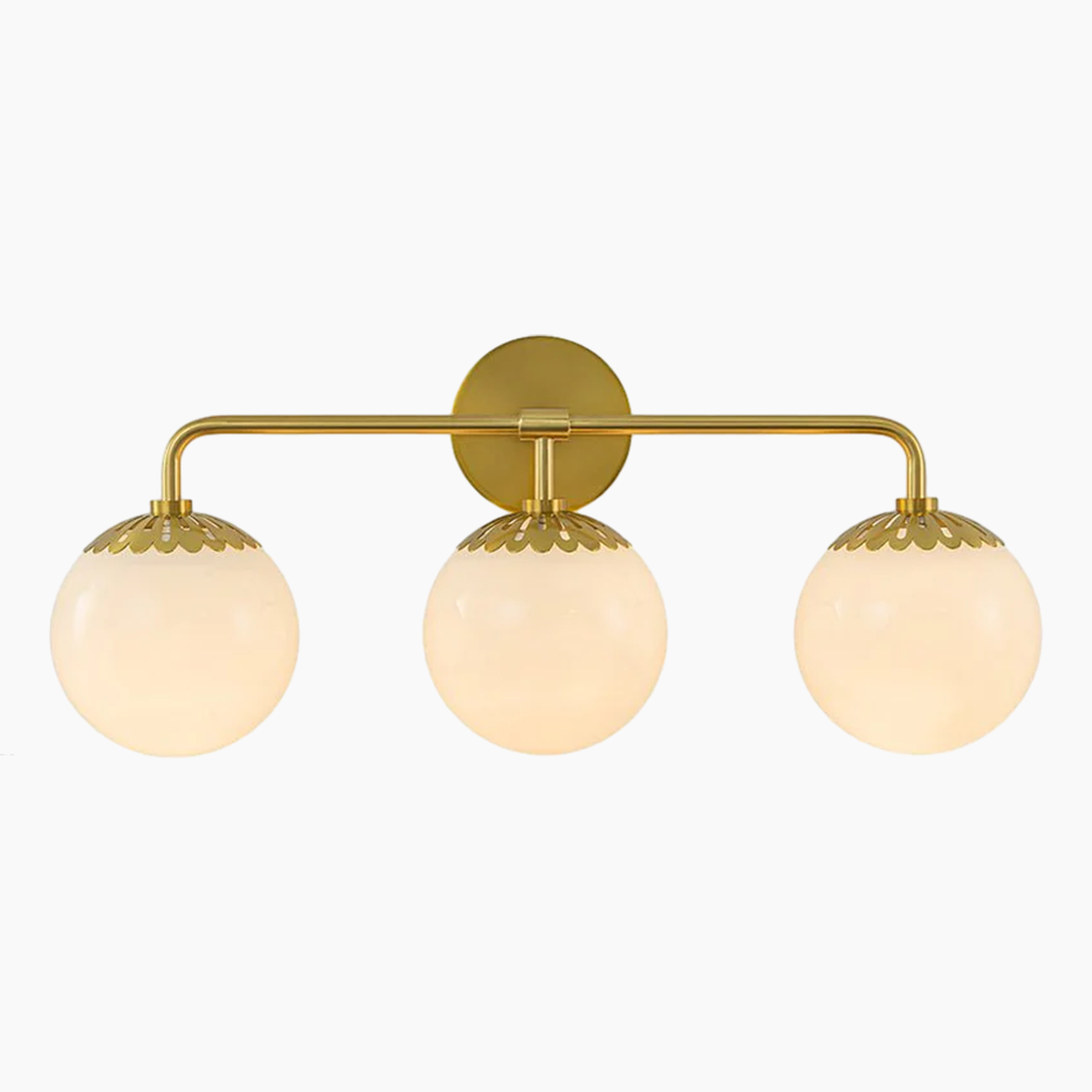 Modern 3-Light Opal Glass Globe Wall Sconce