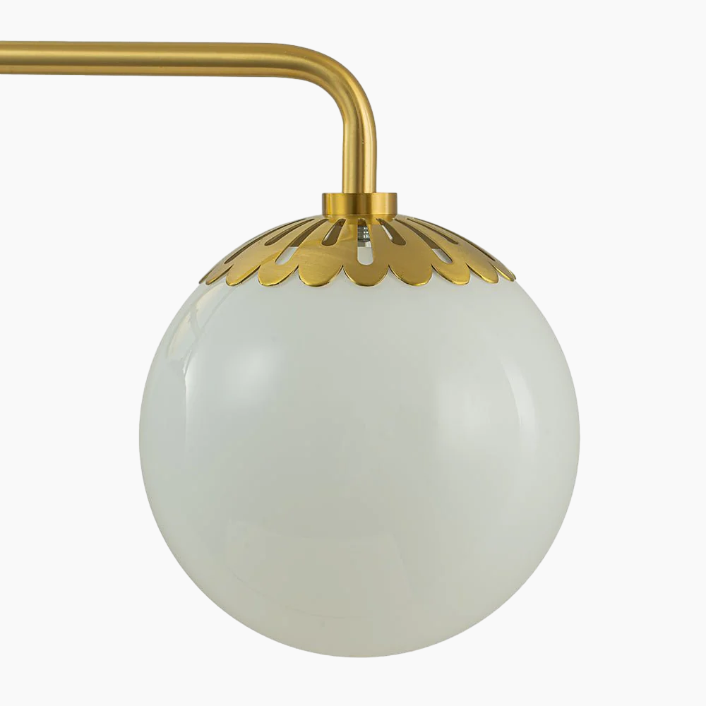 Modern 3-Light Opal Glass Globe Wall Sconce