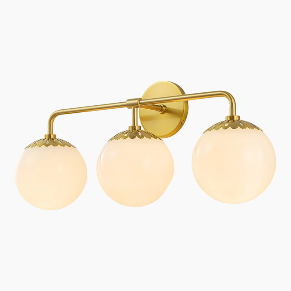 Modern 3-Light Opal Glass Globe Wall Sconce