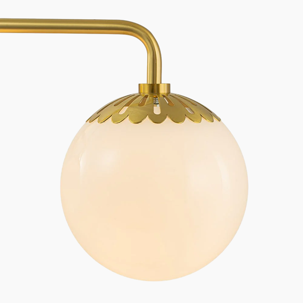 Modern 3-Light Opal Glass Globe Wall Sconce