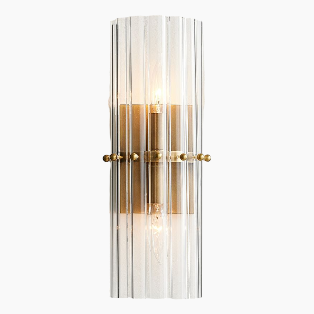 The Zeamas Wall Sconce, with its translucent ice-like glass, casts a soft, ambient light that adds a layer of sophistication to your space, highlighting the fixture's elegant design and craftsmanship.