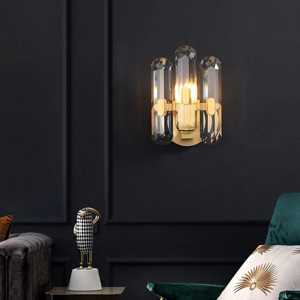 Elegant Iron Crystal Wall Sconce