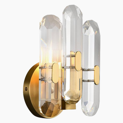 Elegant Iron Crystal Wall Sconce