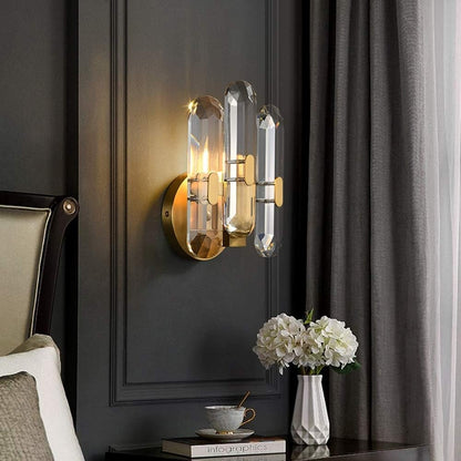 Elegant Iron Crystal Wall Sconce