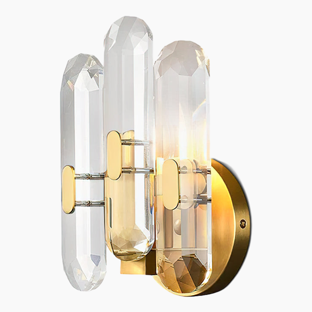 Elegant Iron Crystal Wall Sconce