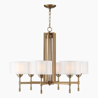 Gold Double Shade Chandelier