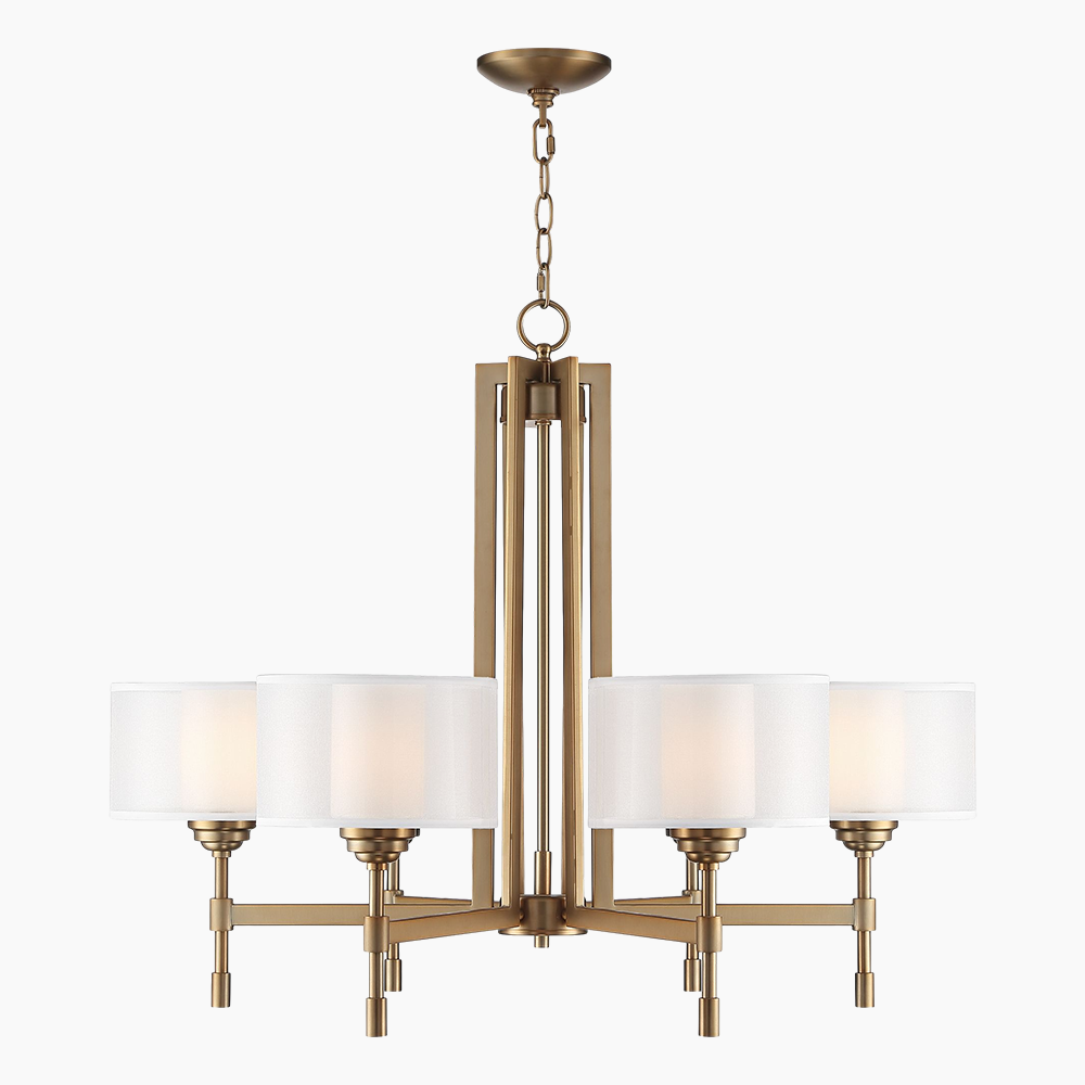 Gold Double Shade Chandelier