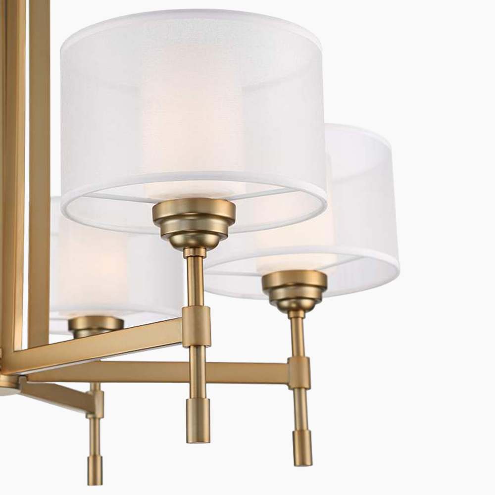 Gold Double Shade Chandelier