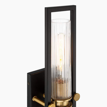 Black and Brass Wall Sconce