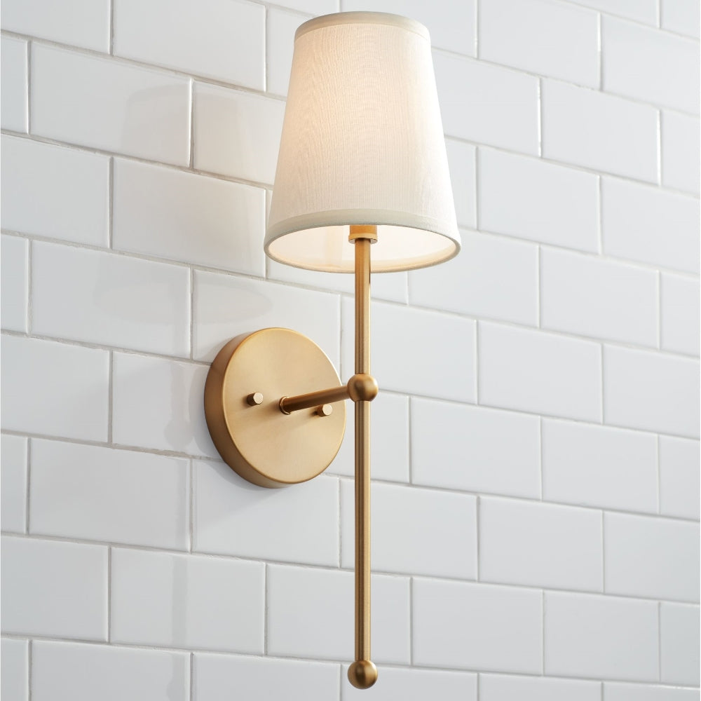 Cream Linen Shade Wall Sconce