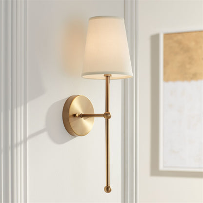 Cream Linen Shade Wall Sconce