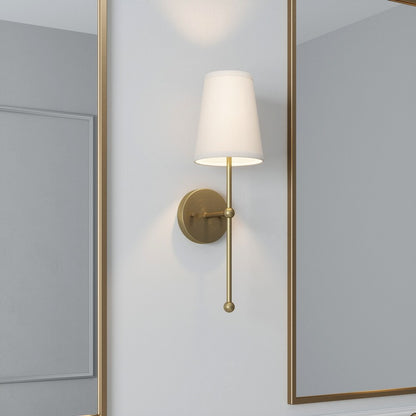 Cream Linen Shade Wall Sconce