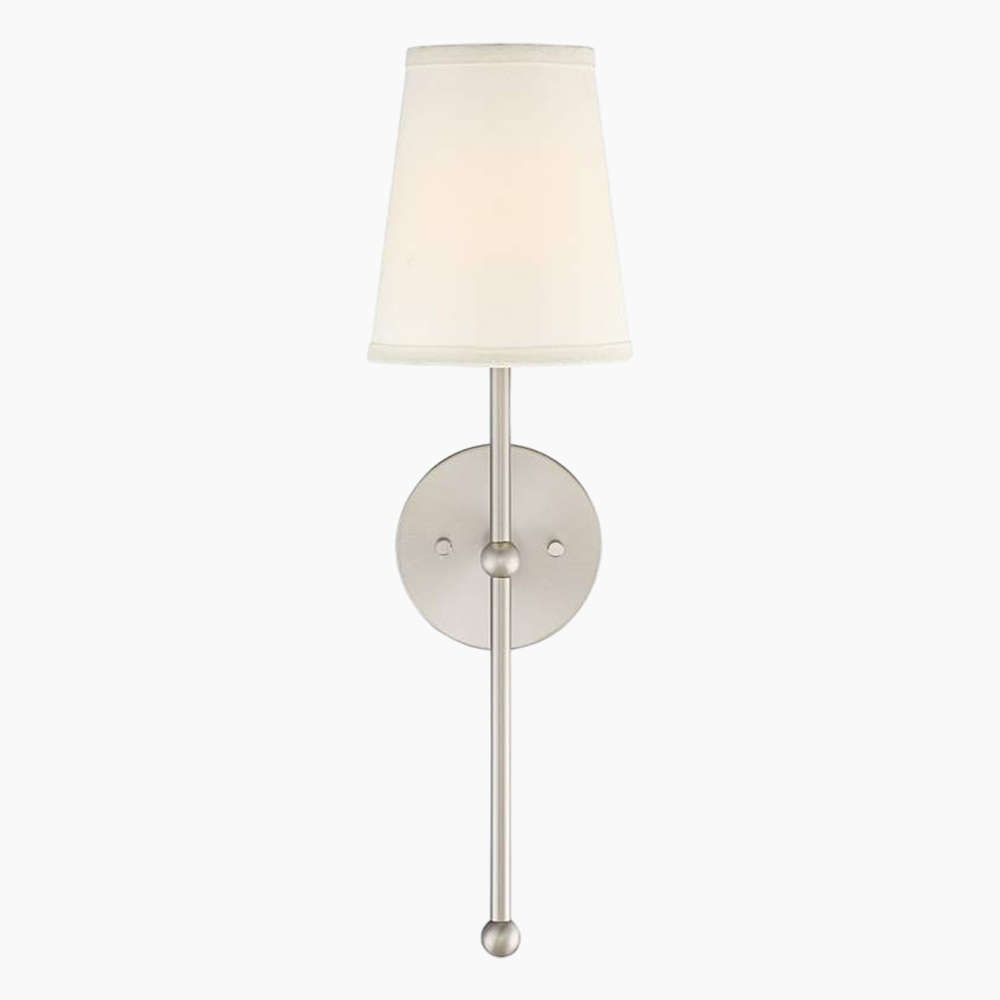 Cream Linen Shade Wall Sconce