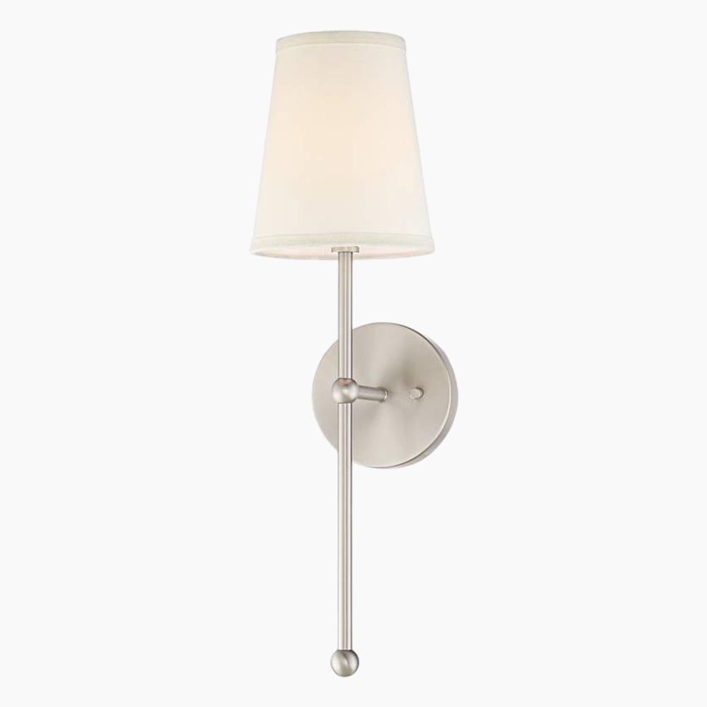 Cream Linen Shade Wall Sconce