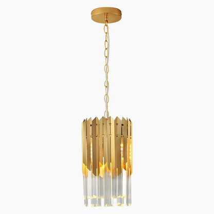 Gold Unique Crystal Pendant Light