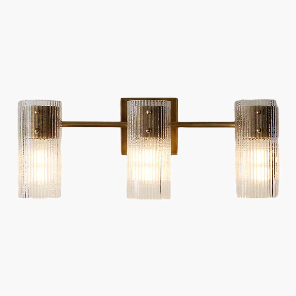 Fluted Glass Wall Sconce 2/3 Lights