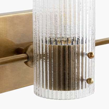 Fluted Glass Wall Sconce 2/3 Lights