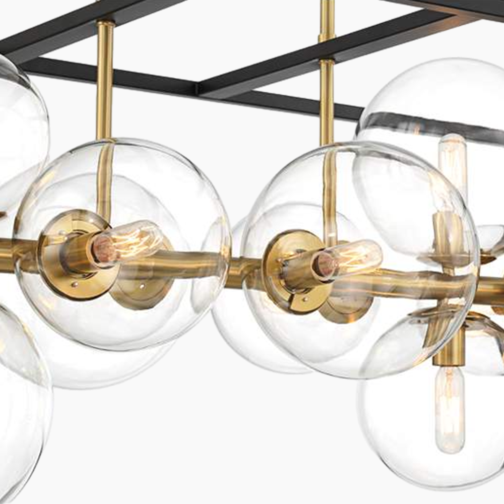 Modern Black and Gold Chandelier