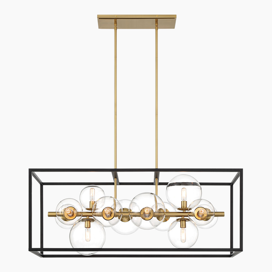 Modern Black and Gold Chandelier