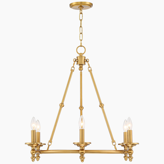 Warm Antique Gold Ring Chandelier