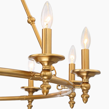 Warm Antique Gold Ring Chandelier