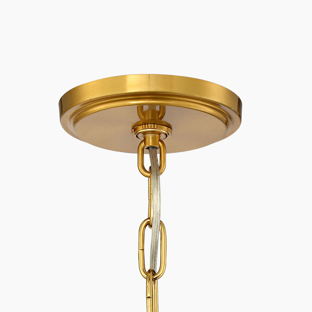 Warm Antique Gold Ring Chandelier