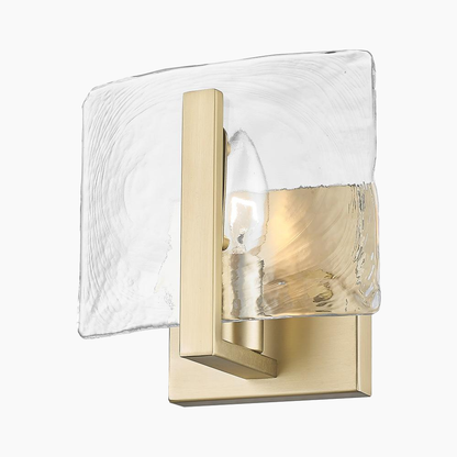 Hammered Water Glass Wall Sconce