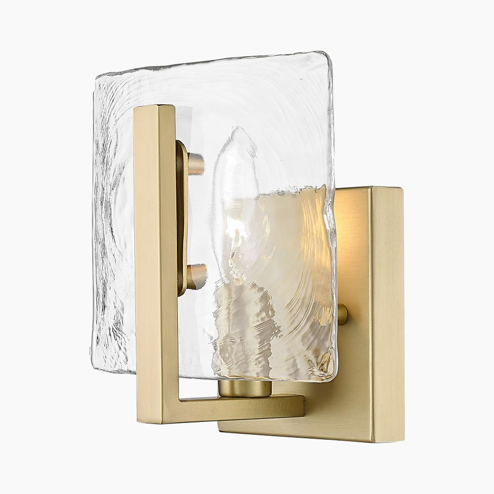 Hammered Water Glass Wall Sconce