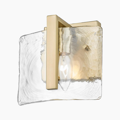 Hammered Water Glass Wall Sconce