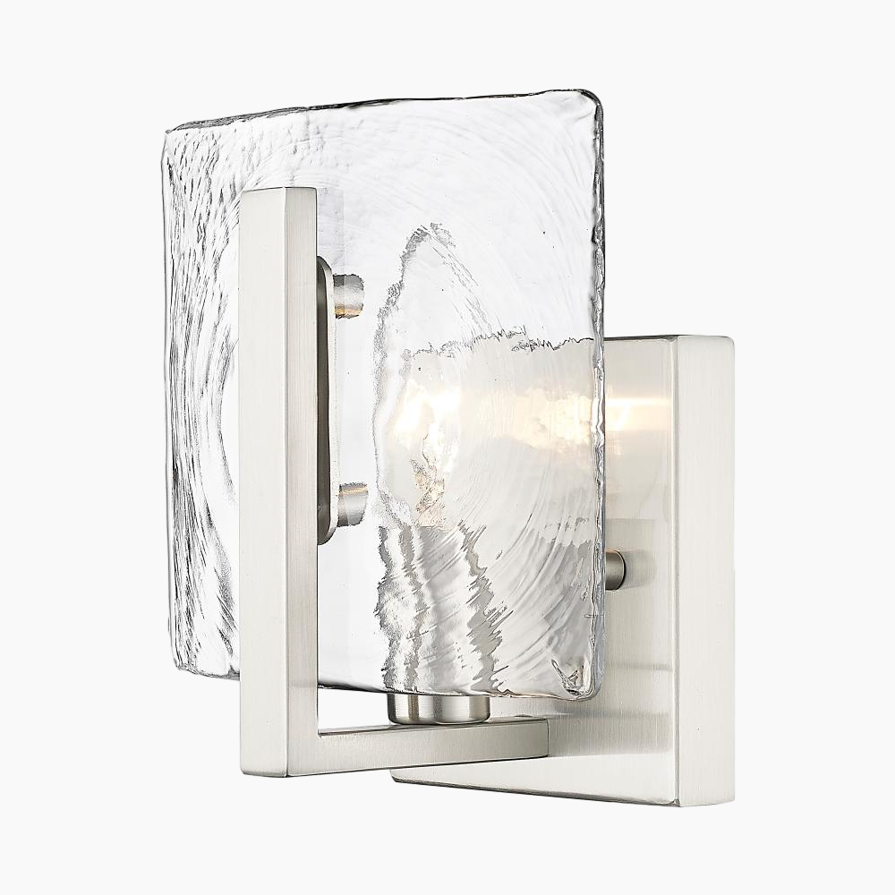 Hammered Water Glass Wall Sconce