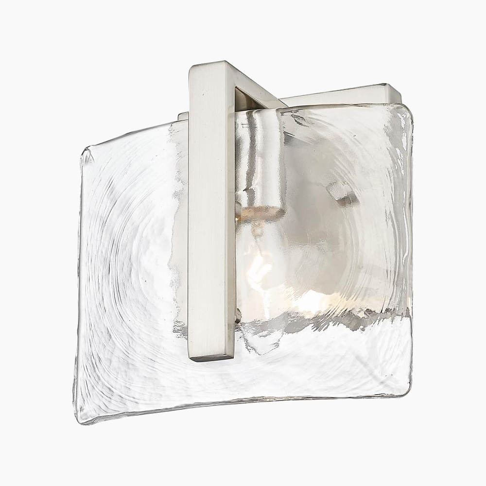 Hammered Water Glass Wall Sconce