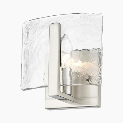 Hammered Water Glass Wall Sconce