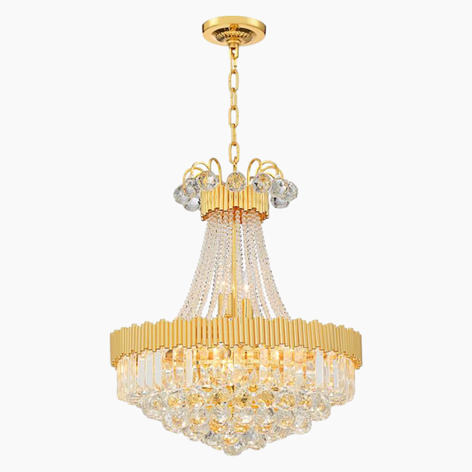 Gold and Crystal Chandelier