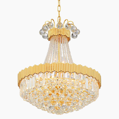 Gold and Crystal Chandelier