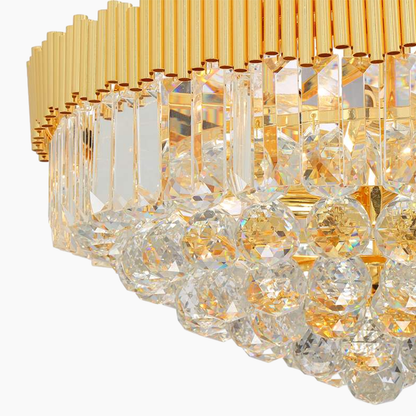 Gold and Crystal Chandelier